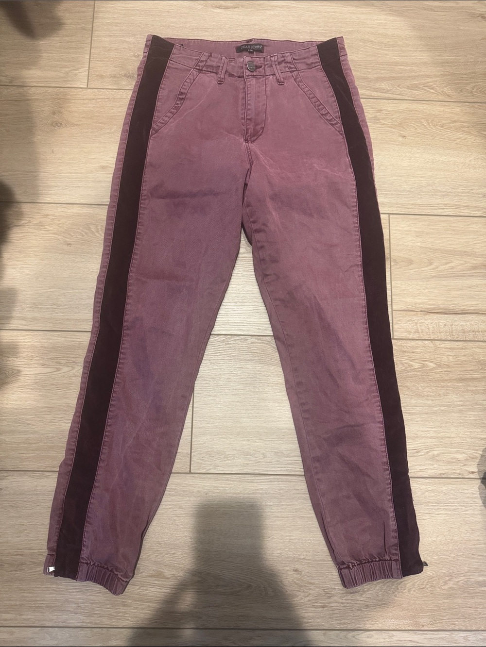 Dear John Mauve Side-Stripe Jogger Style Jean